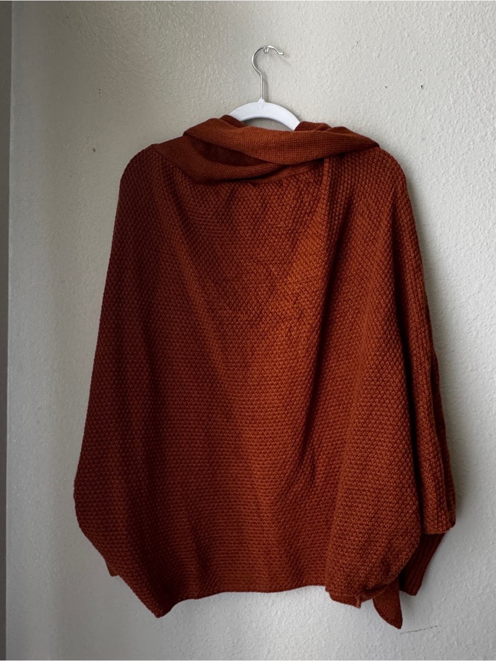 SHEIN Open-Front Rust Orange Knit Cardigan - Picture 3 of 3